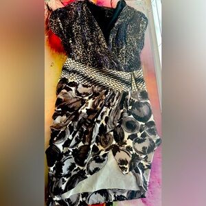 BCBG MAXAZRIA 100% Silk Wrap Dress